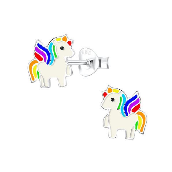 Wholesale Sterling Silver Unicorn Ear Studs - JD10324