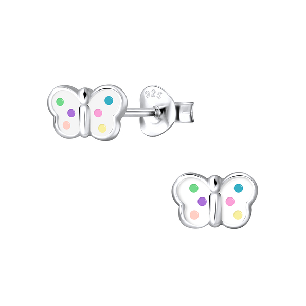 Wholesale Sterling Silver Butterfly Ear Studs - JD21160