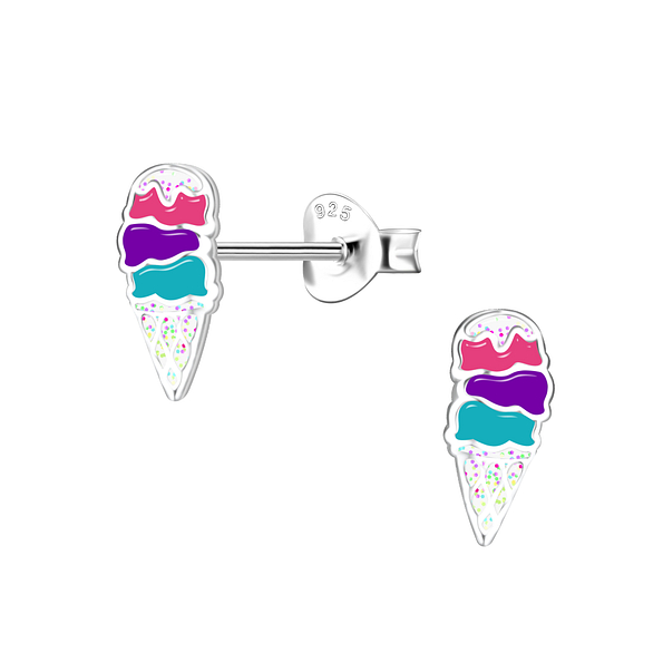 Wholesale Sterling Silver Ice Cream Ear Studs - JD10383