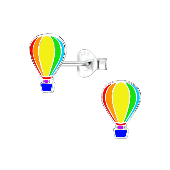 Wholesale Sterling Silver Hot Air Balloon Ear Studs - JD10419