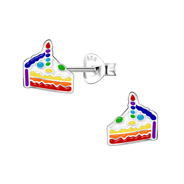 Wholesale Sterling Silver Cake Ear Studs - JD10385