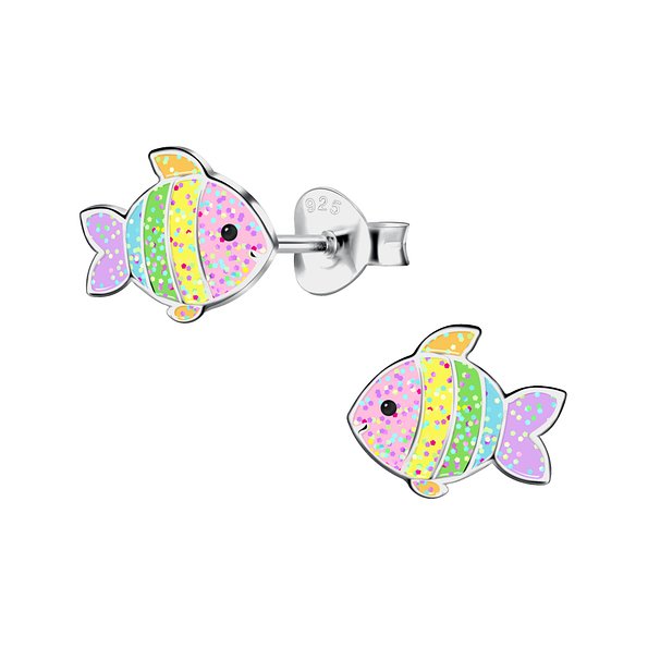 Wholesale Sterling Silver Fish Ear Studs - JD20318