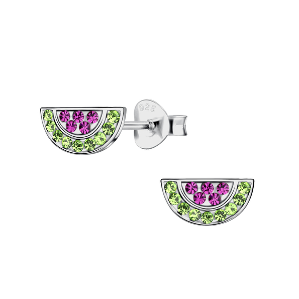 Wholesale Sterling Silver Watermelon Ear Studs - JD20317