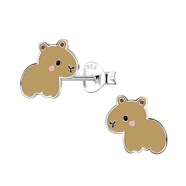 Wholesale Sterling Silver Capybara Ear Studs - JD21664