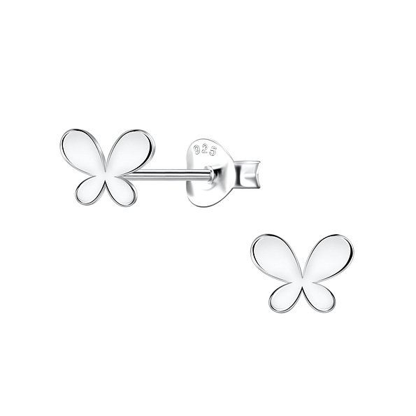 Wholesale Sterling Silver Butterfly Ear Studs - JD21818