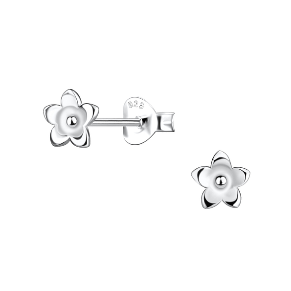 Wholesale Sterling Silver Flower Ear Studs - JD21832