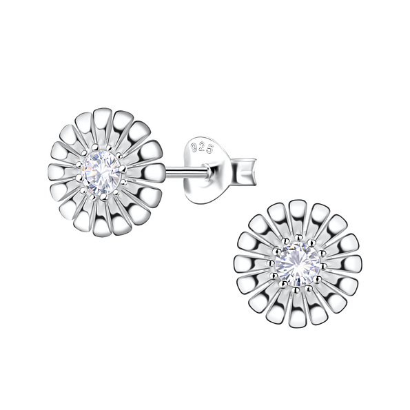 Wholesale Sterling Silver Flower Ear Studs - JD21826