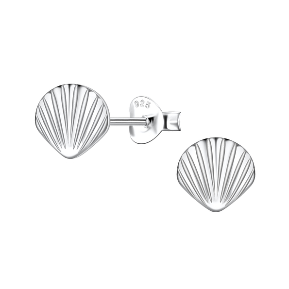 Wholesale Sterling Silver Shell Ear Studs - JD21810