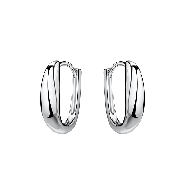 Wholesale 13mm Sterling Silver Huggie Earrings - JD21813