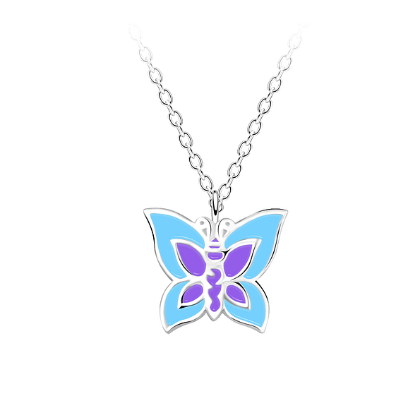 Wholesale Sterling Silver Butterfly Necklace - JD20891