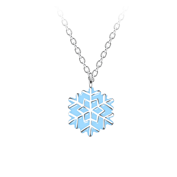 Wholesale Sterling Silver Snowflake Necklace - JD20232