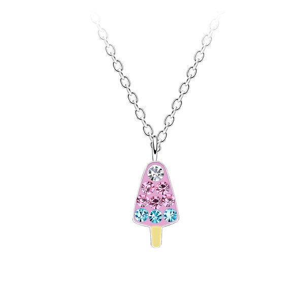 Wholesale Sterling Silver Ice Cream Necklace - JD20253