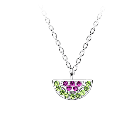 Wholesale Sterling Silver Watermelon Necklace - JD20247