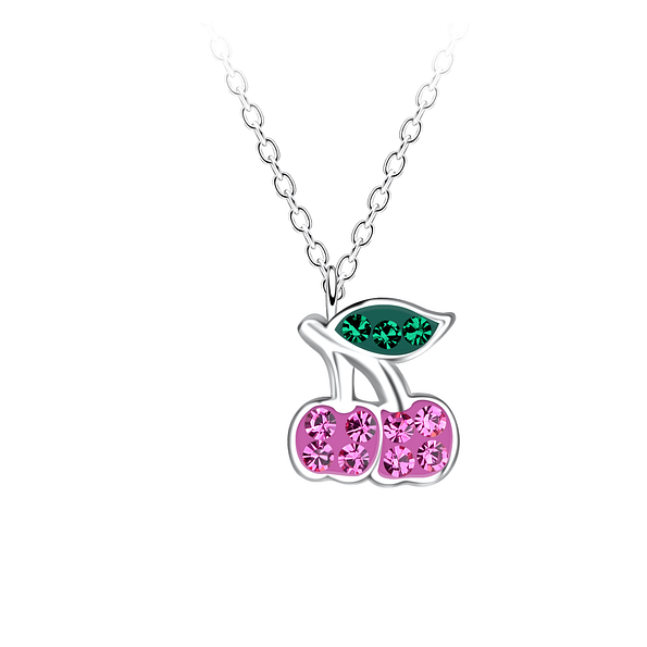 Wholesale Sterling Silver Cherry Necklace - JD20241