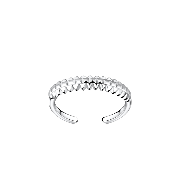 Wholesale Sterling Silver Patterned Toe Ring - JD21791