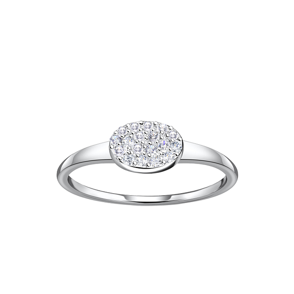 Wholesale Sterling Silver Oval Ring - JD21435