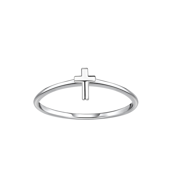 Wholesale Sterling Silver Cross Ring - JD21749