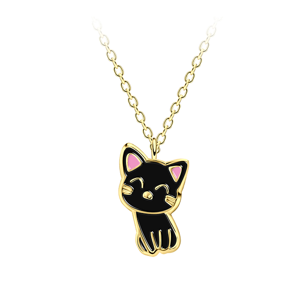 Wholesale Sterling Silver Cat Necklace - JD21919