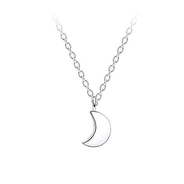 Wholesale Sterling Silver Moon Necklace - JD21975