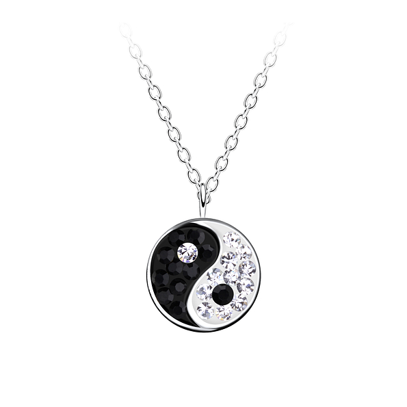 Wholesale Sterling Silver Yin Yang Necklace - JD21558