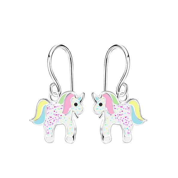 Wholesale Sterling Silver Unicorn Earrings - JD11003