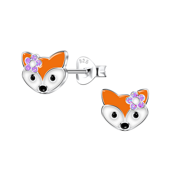 Wholesale Sterling Silver Fox Ear Studs - JD22068