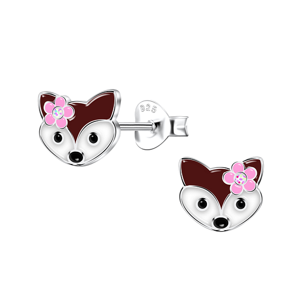 Wholesale Sterling Silver Fox Ear Studs - JD22067