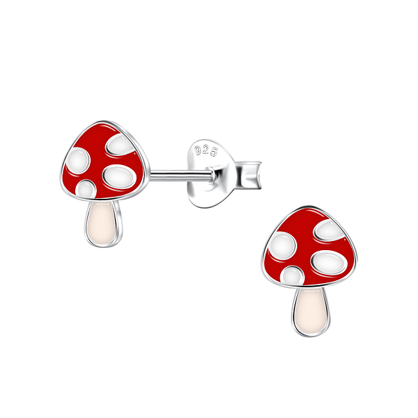 Wholesale Sterling Silver Mushroom Ear Studs - JD22071