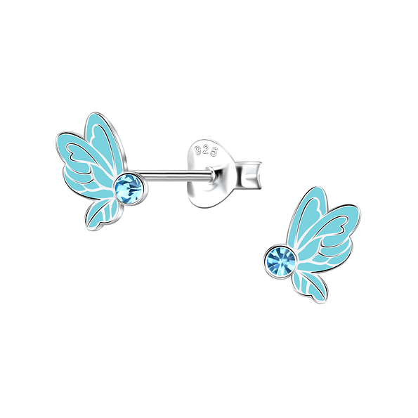 Wholesale Sterling Silver Butterfly Ear Studs - JD22079
