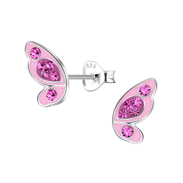Wholesale Sterling Silver Butterfly Ear Studs - JD22083