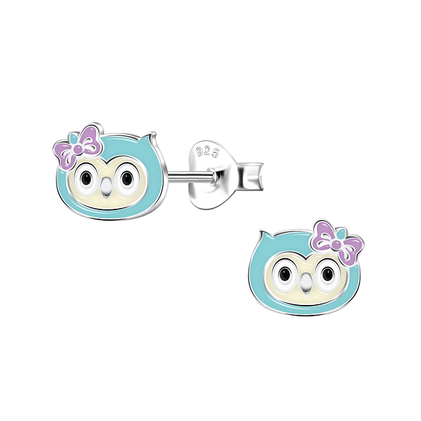 Wholesale Sterling Silver Owl Ear Studs - JD22090