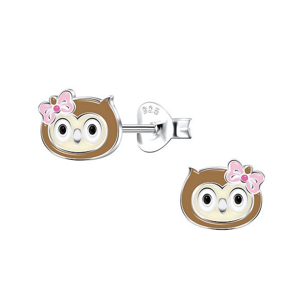 Wholesale Sterling Silver Owl Ear Studs - JD22088