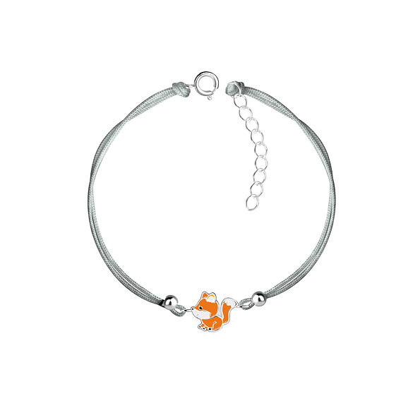 Wholesale Sterling Silver Fox Cord Bracelet - JD9925