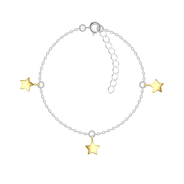 Wholesale Sterling Silver Star Bracelet - JD22243