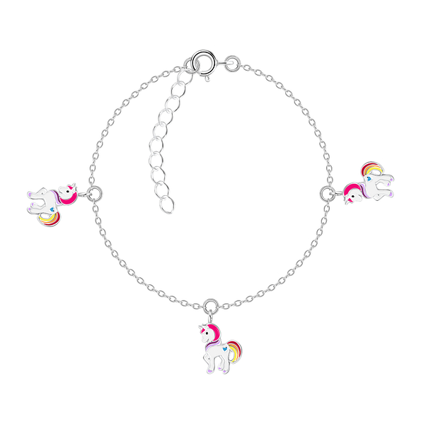 Wholesale Sterling Silver Unicorn Bracelet - JD22249