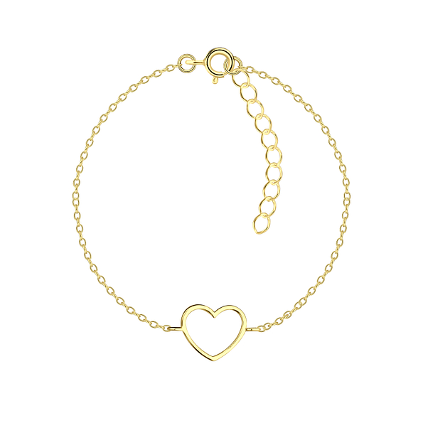 Wholesale Sterling Silver Heart Bracelet - JD21854