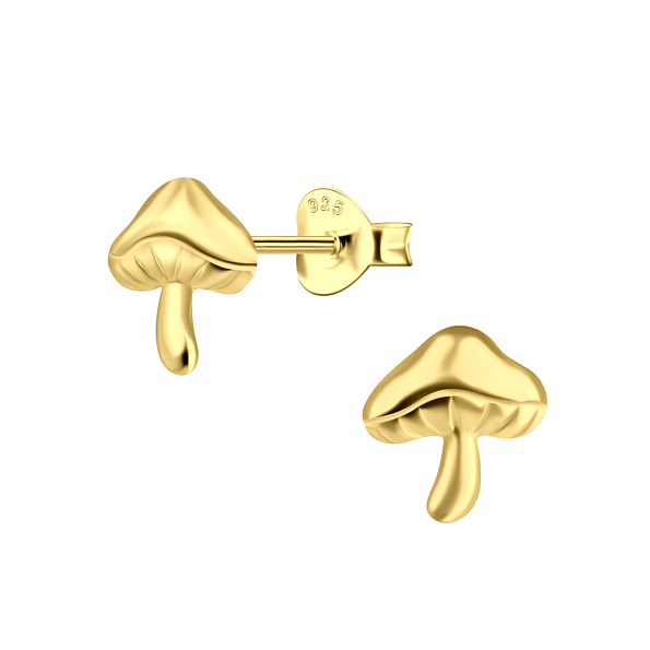 Wholesale Sterling Silver Mushroom Ear Studs - JD22062