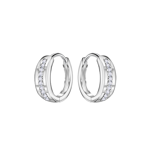 Wholesale 11mm Sterling Silver Huggie Earrings - JD22922
