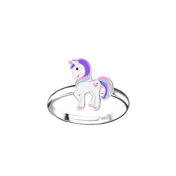 Wholesale Sterling Silver Unicorn Adjustable Ring - JD22233