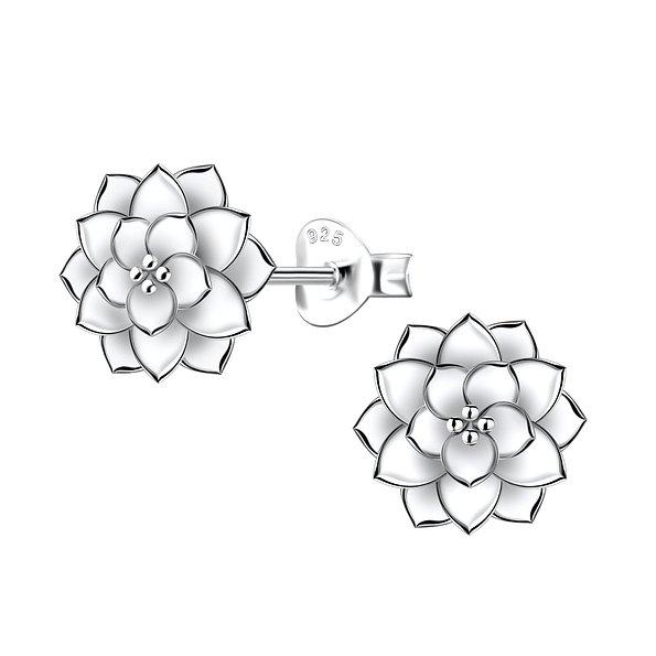 Wholesale Sterling Silver Flower Stud Earrings - JD22647