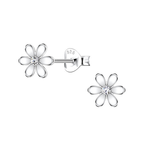 Wholesale Sterling Silver Flower Ear Studs - JD22170