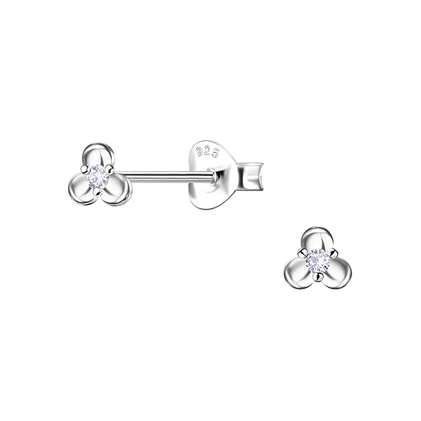 Wholesale Sterling Silver Flower Ear Studs - JD22677