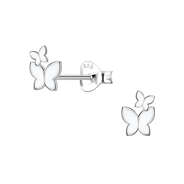 Wholesale Sterling Silver Butterfly Ear Studs - JD22410