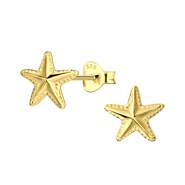 Wholesale Sterling Silver Starfish Ear Studs - JD23158