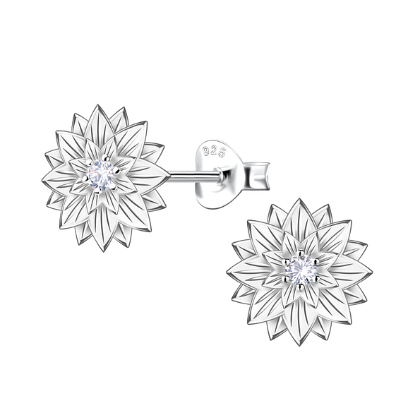 Wholesale Sterling Silver Flower Ear Studs - JD22642