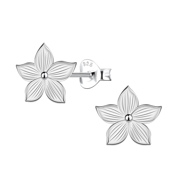 Wholesale Sterling Silver Flower Stud Earrings - JD22648