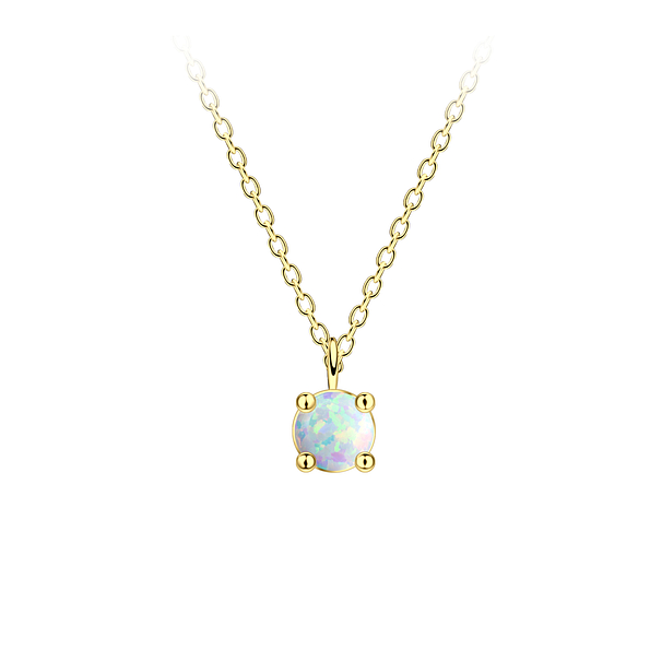 Wholesale 4mm Opal Sterling Silver Necklace - JD23170