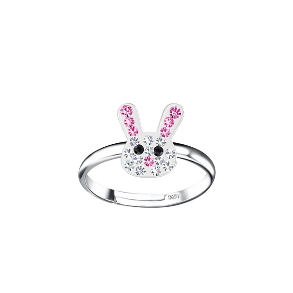 Wholesale Sterling Silver Rabbit Adjustable Ring - JD22981