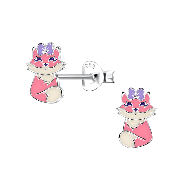 Wholesale Sterling Silver Fox Ear Studs - JD22394