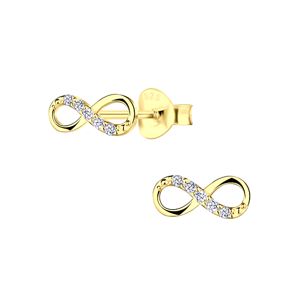 Wholesale Sterling Silver Infinity Ear Studs - JD22926